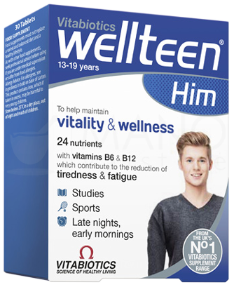 WELLTEEN  Him Vitality&Wellness tabletės, 30 vnt.