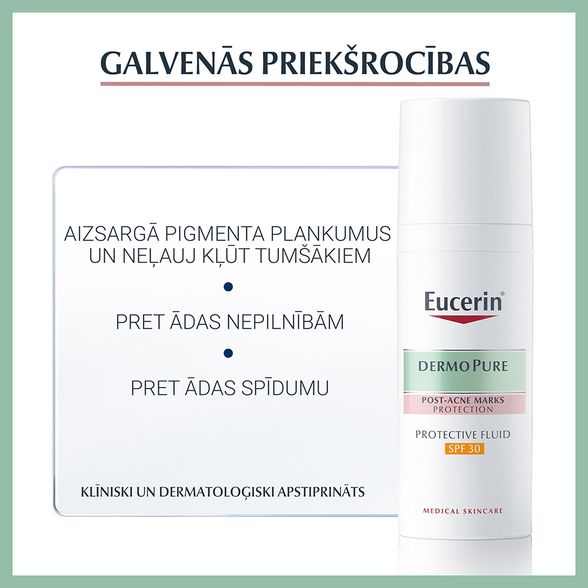 EUCERIN DermoPure SPF 30 apsauginis skystis, 50 ml