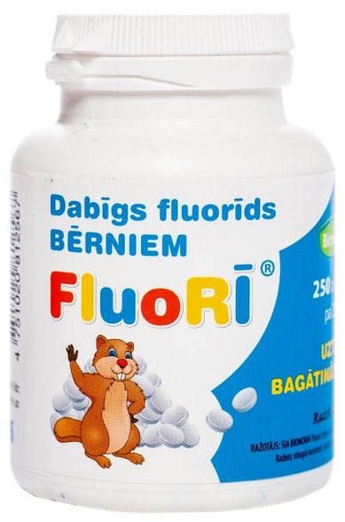 FLUORĪ tabletės, 250 vnt.