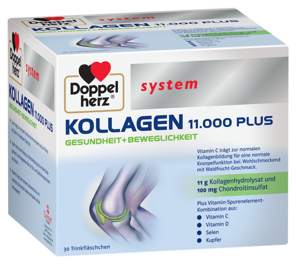 DOPPELHERZ System Kollagen 11.000 Plus	 kolagenas, 30 vnt.