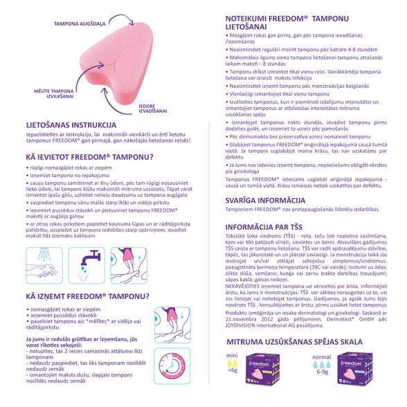 FREEDOM  Soft tamponai, 10 vnt.