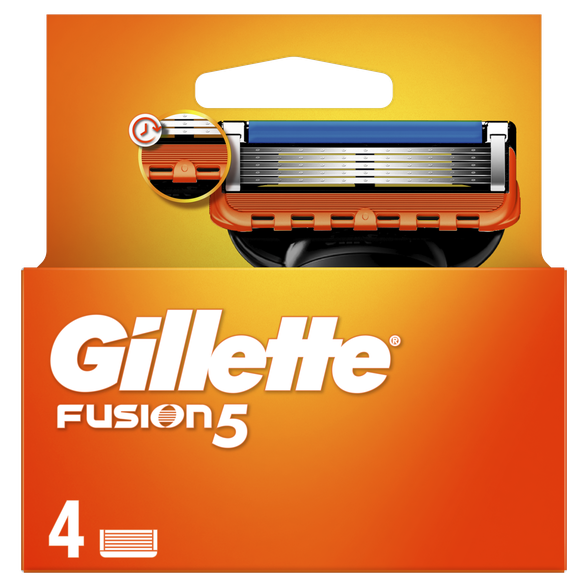 GILLETTE Fusion keičiamos skutimosi galvutės, 4 vnt.