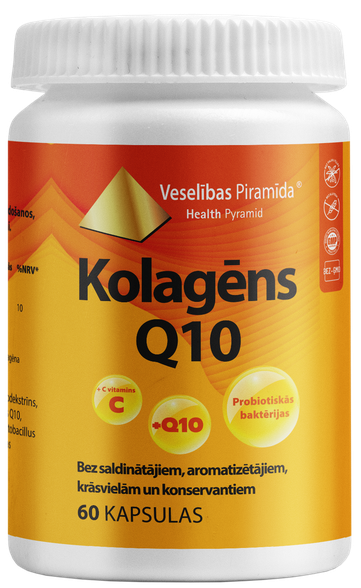 VESELĪBAS PIRAMĪDA COLLAGEN Q10 kapsulės, 60 vnt.