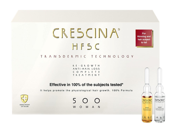 CRESCINA HFSC Transdermic 500 Woman 20+20 ampulės,