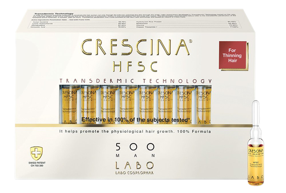 CRESCINA HFSC Transdermic 500 Man ampulės, 20 vnt.