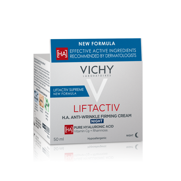 VICHY Lifactiv H.A. Anti-Wrinkle Firming Night veido kremas, 50 ml