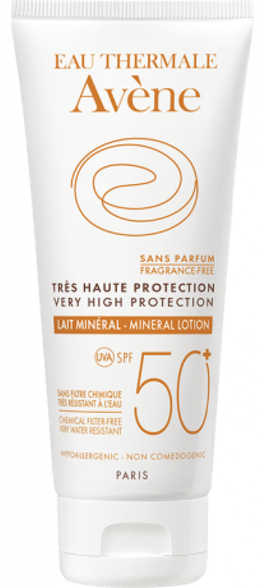 AVENE Very High Protection Mineral Lotion SUN SPF50+ apsauginis kremas nuo saulės, 100 ml