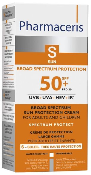 PHARMACERIS S Spectrum Protect SPF 50+ apsauginis kremas nuo saulės, 50 ml