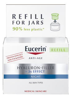 EUCERIN Hyaluron-Filler, papildymo pakuotė, naktinis  veido kremas, 50 ml