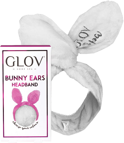 GLOV Bunny Ears Grey SPA plaukų juosta, 1 vnt.