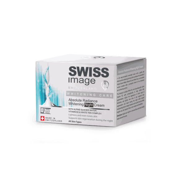 SWISS IMAGE Absolute Radiance Whitening Night veido kremas, 50 ml