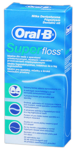 ORAL-B Super Floss dantų siūlas, 1 vnt.