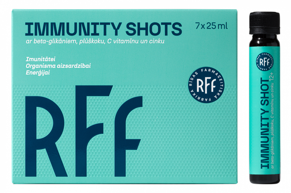 RFF IMMUNITY SHOTS maisto papildai energijai buteliai, 7 vnt.