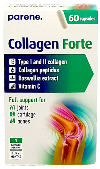 PARENE. Collagen Forte kolageno kapsulės, 60 vnt.