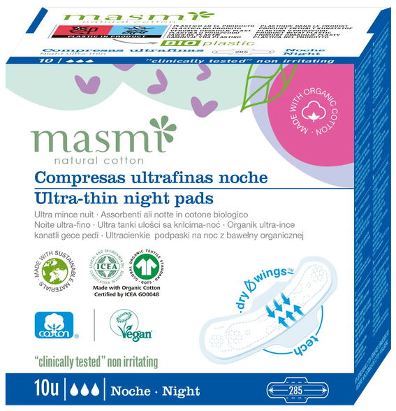 MASMI Ultra Night higieniniai paketai, 10 vnt.