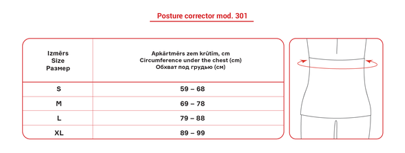 LAUMA MEDICAL M laikysenos koreguoklis, 1 vnt.