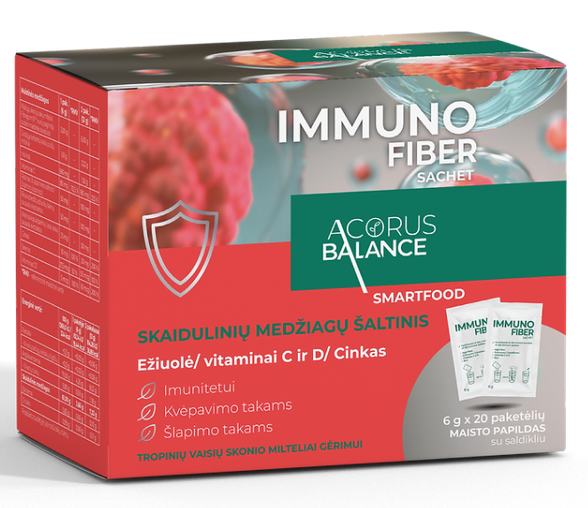 ACORUS BALANCE Immuno Fiber 6g paketėliai, 20 vnt.