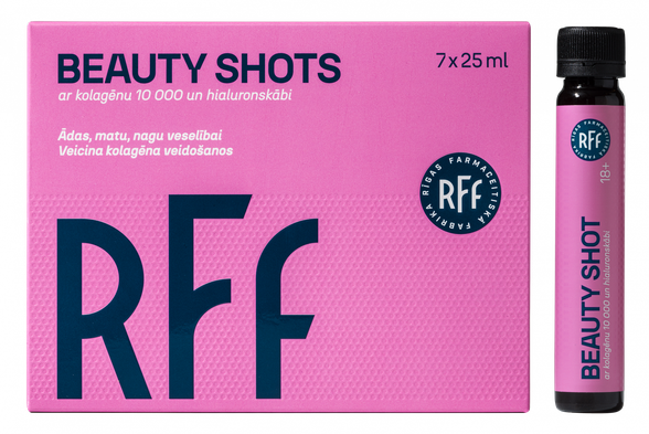 RFF Beauty Shots odai, plaukams nagams buteliai, 7 vnt.