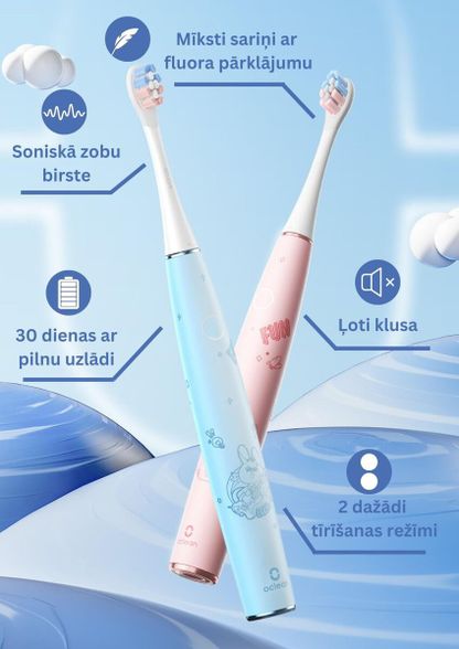 OCLEAN Electric Kids Pink elektrinis dantų šepetėlis, 1 vnt.