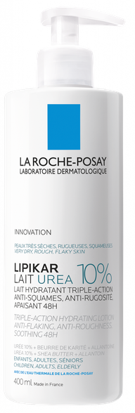 LA ROCHE-POSAY Lipikar Lait Urea 10% kūno losjonas, 400 ml