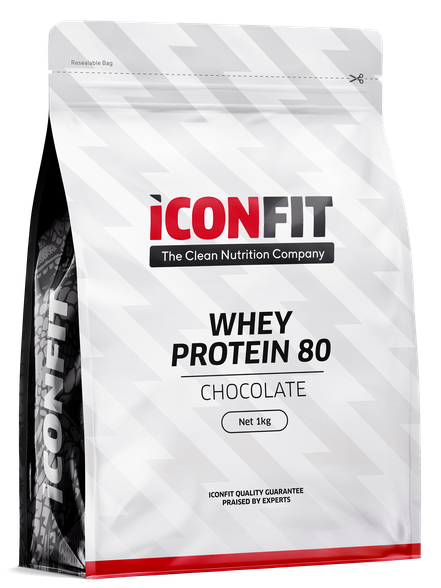 ICONFIT Whey Protein 80 - Chocolate milteliai, 1000 g