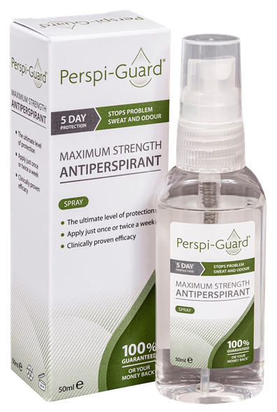 PERSPI Perspi Guard purškiamas antiperspirantas (5 d. apsauga nuo prakaitavimo) purškiklis, 50 ml