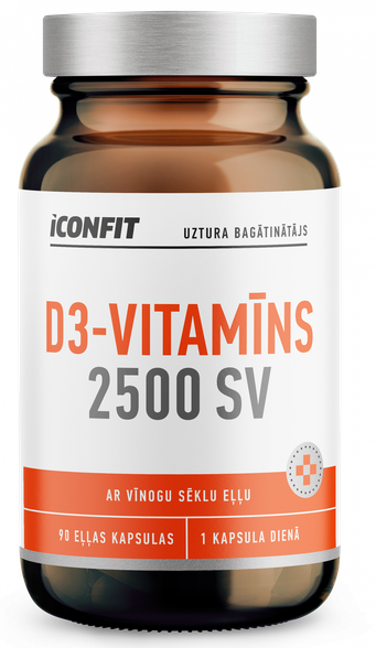 ICONFIT D3 Vitamin, 2500 IU kapsulės, 90 vnt.