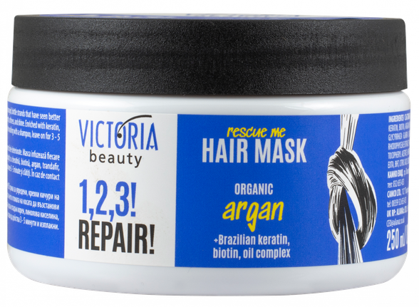 VICTORIA BEAUTY 1,2,3! Repair! for Damaged Hair plaukų kaukė, 250 ml