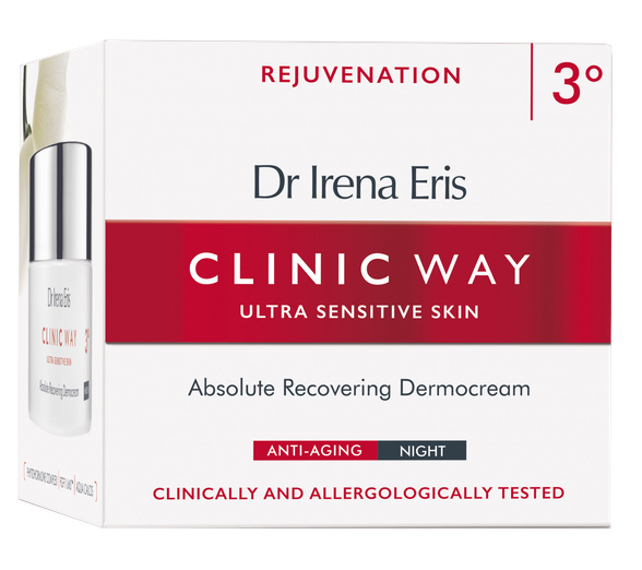 CLINIC WAY  3 Rejuvenation naktinis veido kremas, 50 ml