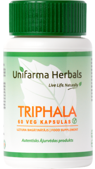 UNIFARMA HERBALS Triphala kapsulės, 60 vnt.