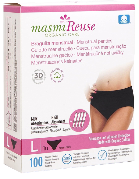 MASMI L Menstruacinės sauskelnės-kelnaitės, 1 vnt.