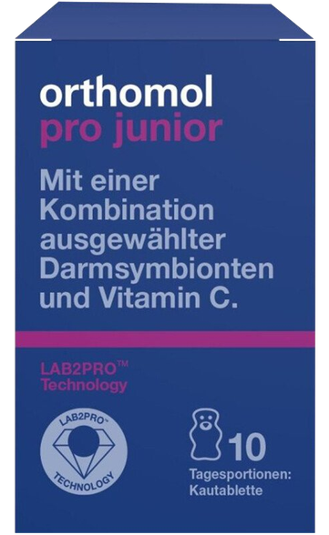 ORTHOMOL Pro Junior kramtomosios tabletės, 10 vnt.