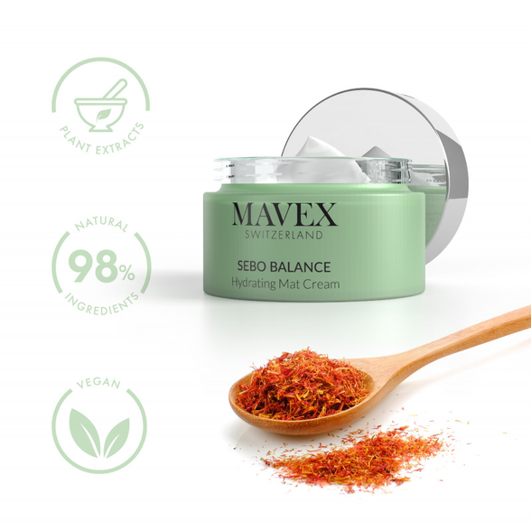 MAVEX Sebo Balance Hydrating Mat veido kremas, 50 ml