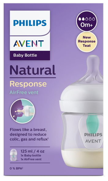 PHILIPS Avent Natural Response „AirFree“ 0m+ butelis, 125 ml