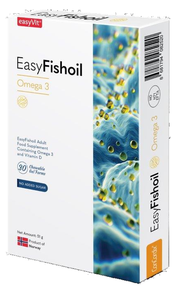  EASYFISHOIL Omega-3 Fish oil guminukai, 30 vnt.