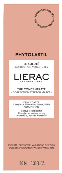 LIERAC Phytolastil, Correction Serum priemonė nuo strijų, 100 ml