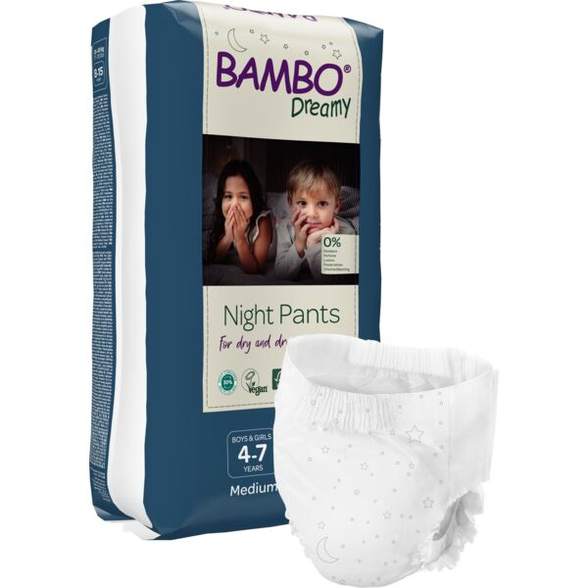 BAMBO Nature Dreamy Night Pants, 4-7 years, 15-35 kg sauskelnės-kelnaitės, 10 vnt.