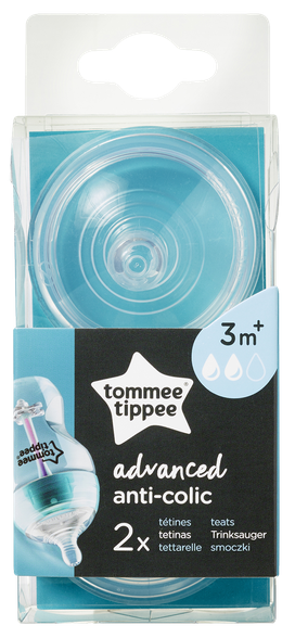 TOMMEE TIPPEE TOMMEE TIPPEE žindukai vidutinės srovės ANTI-COLIC čiulptukas, 2 vnt.