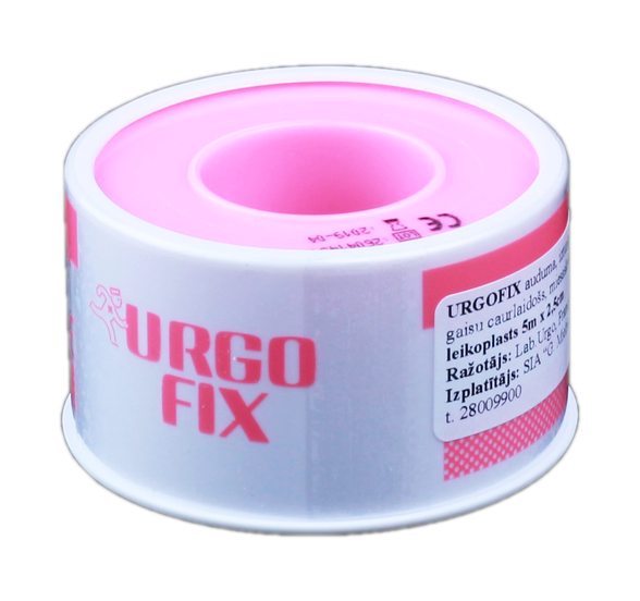 URGO  Fix 5 m x 2,5 cm lipnus pleistras ritinėlyje, 1 vnt.