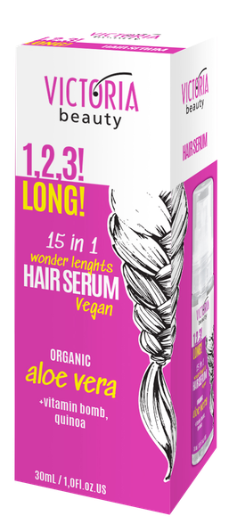 VICTORIA BEAUTY 1,2,3! Long! for Hair Growth plaukų serumas, 30 ml