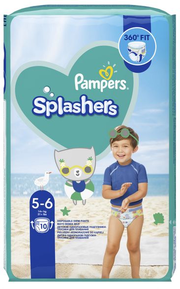 PAMPERS Splashers 5 (14+ kg) sauskelnės-kelnaitės, 10 vnt.