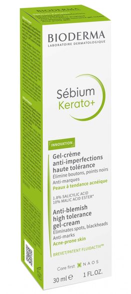 BIODERMA Sebium Kerato+ gelis-kremas, 30 ml