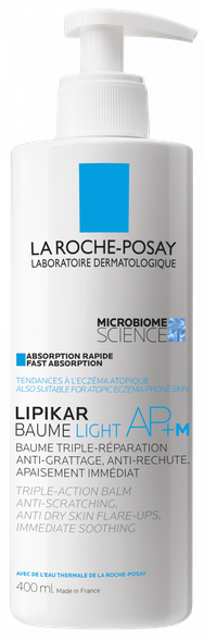 LA ROCHE-POSAY Lipikar Baume AP +M Light kūno kremas, 400 ml