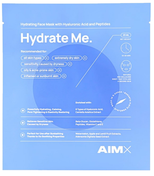 AIMX Hydrate Me veido kaukė, 1 vnt.