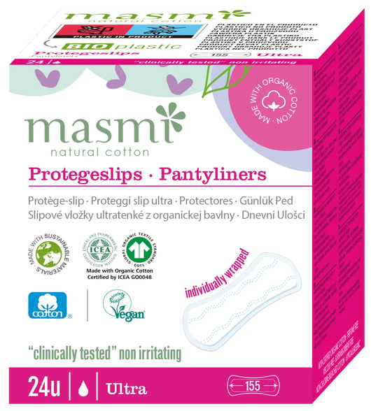 MASMI Organic Cotton Ultrathin įklotai, 24 vnt.