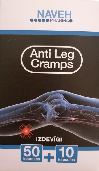 NAVEH Anti Leg Cramps kapsulės, 60 vnt.