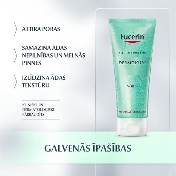 EUCERIN DermoPure į aknę linkusiai odai šveitimas, 100 ml