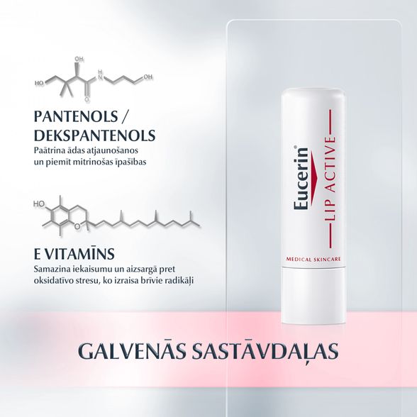 EUCERIN Lip Active lūpų balzamas, 4.8 g