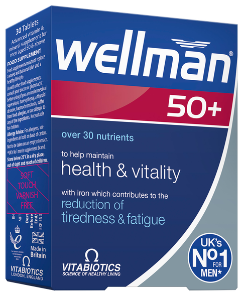 WELLMAN   50+ tabletės, 30 vnt.