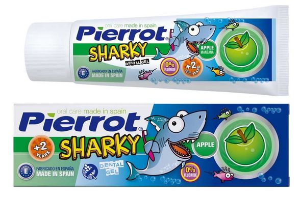 PIERROT Sharky Apple 2+ dantų gelis, 75 ml